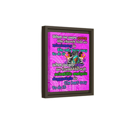 doggystyle - framed canvas art (pink swirl)
