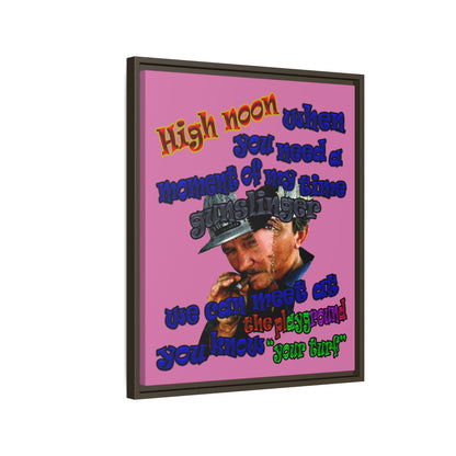 high noon - framed canvas art (light pink)