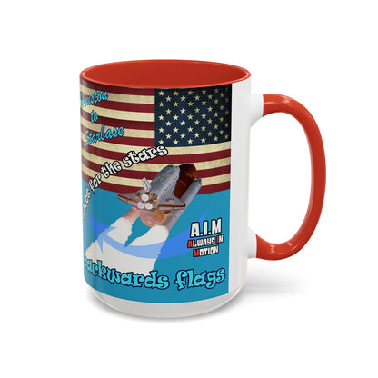 shoot for the stars - Accent Mug (turquoise)