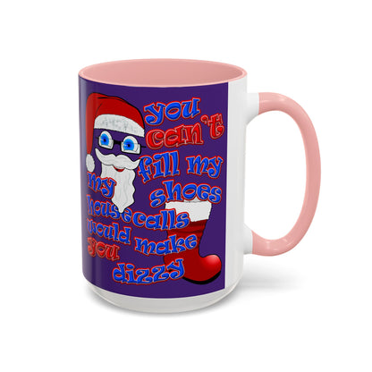 santa's shoes - Accent Mug (purple)