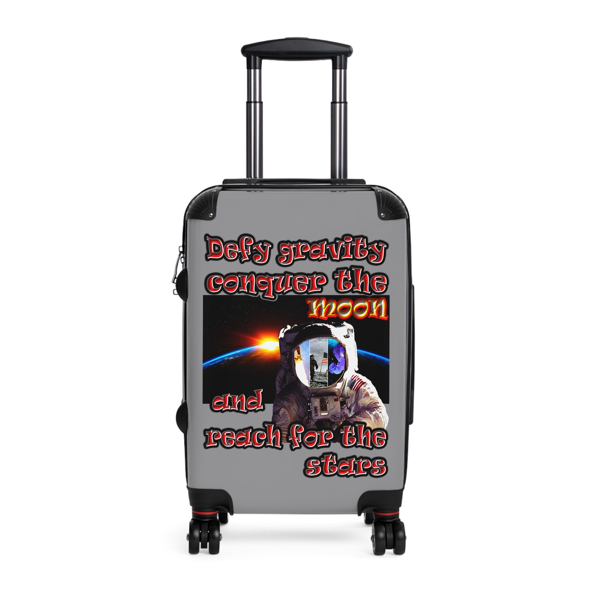 defy conquer reach - suitcase (grey)