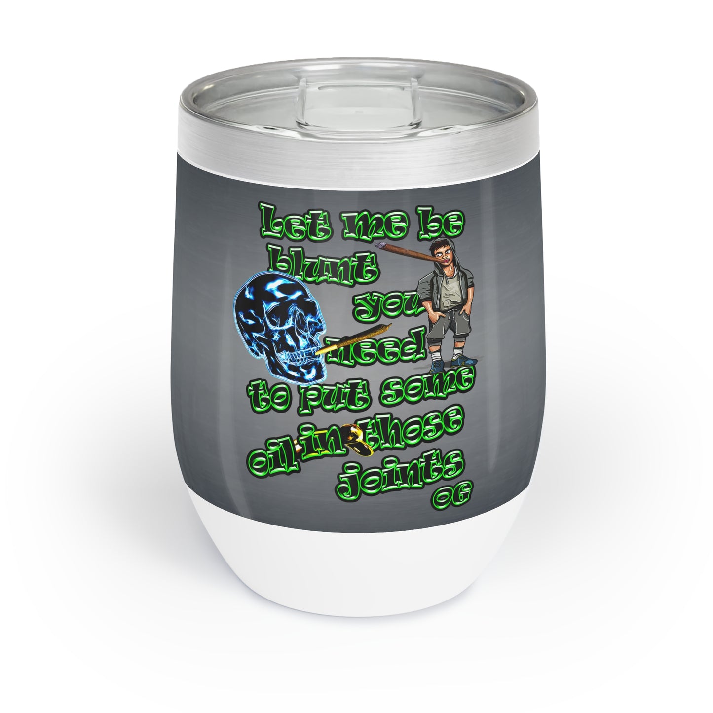 og - Chill Wine Tumbler (grey-light grey)