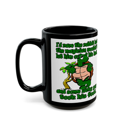 turtle race - Black Mug (white)