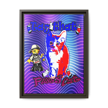 tag that - framed canvas art (purple wave)