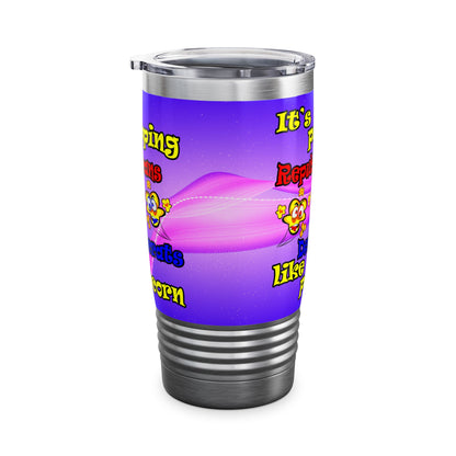 popping like popcorn - Ringneck Tumbler, 20oz (purple-pink wave)