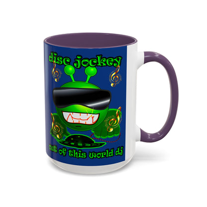 disc jockey - Accent Mug (dark blue)