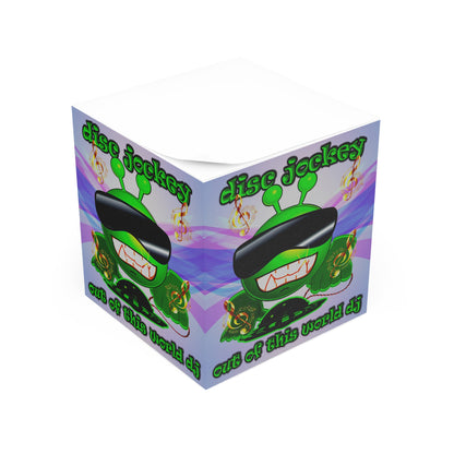 disc jockey - note cube (light blue-pink wave)