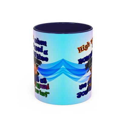high noon - Accent Mug (light blue-pink wave)