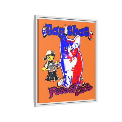 tag that - framed canvas art (crusta)