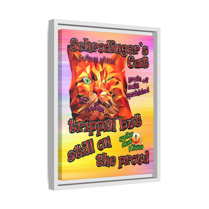 schrodinger's cat - framed canvas art (color blur)