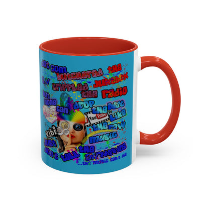 drop the beat - Accent Mug (turquoise)