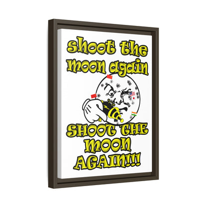 shoot the moon again - framed canvas art (white)