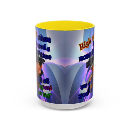 high noon - Accent Mug (grey-pink wave)