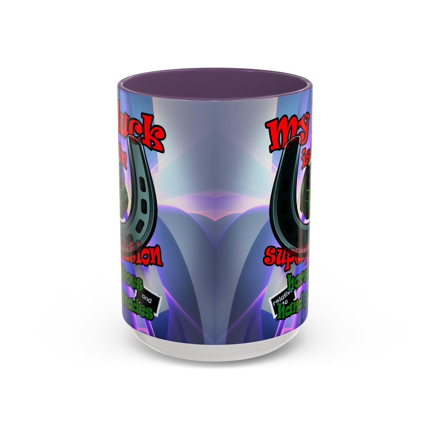 my luck - Accent Mug (grey-pink wave)