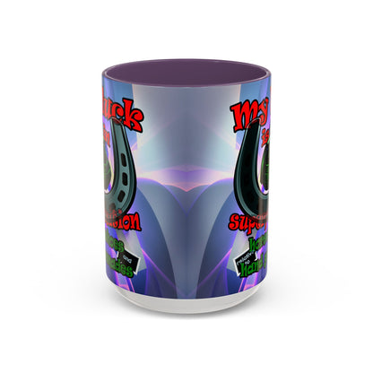 my luck - Accent Mug (grey-pink wave)