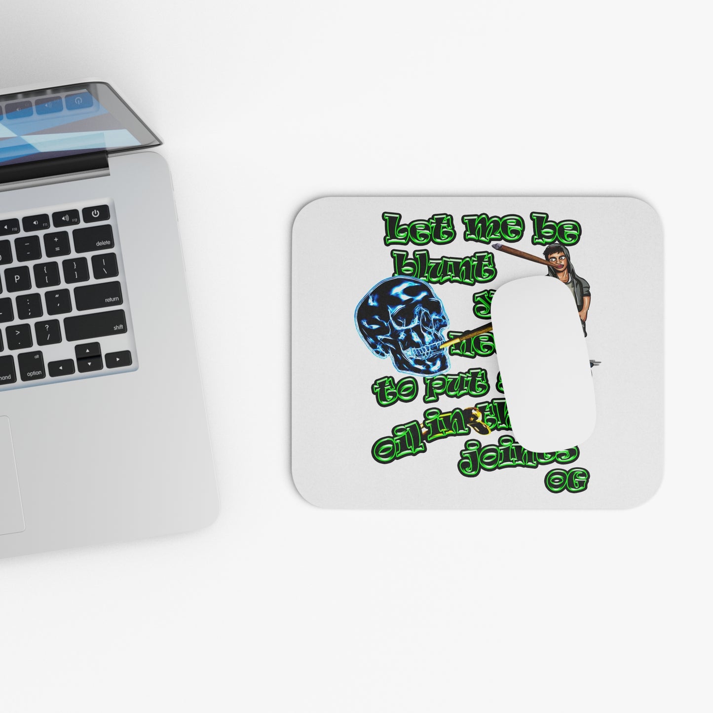 og - Mouse Pad (Rectangle) (white)