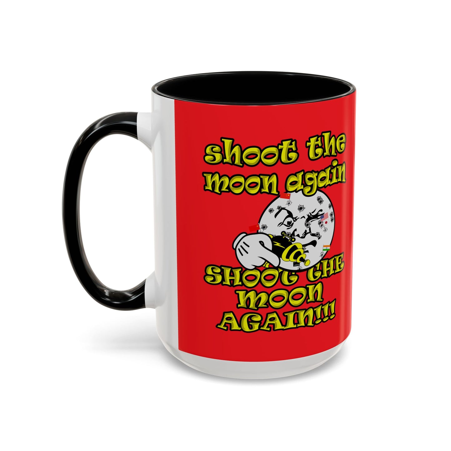 shoot the moon again - Accent Mug (red)