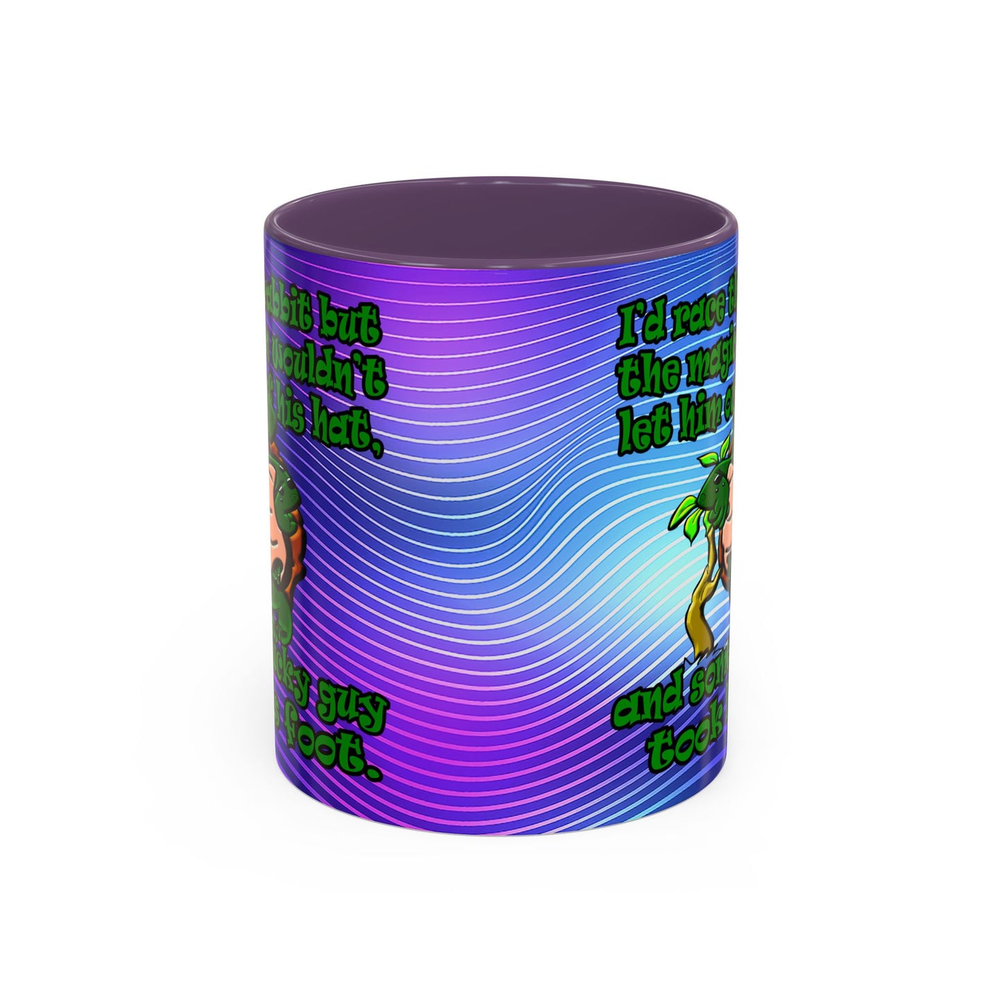 turtle race - Accent Mug (purple wave)