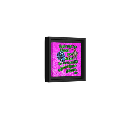 og - framed canvas art (pink swirl)