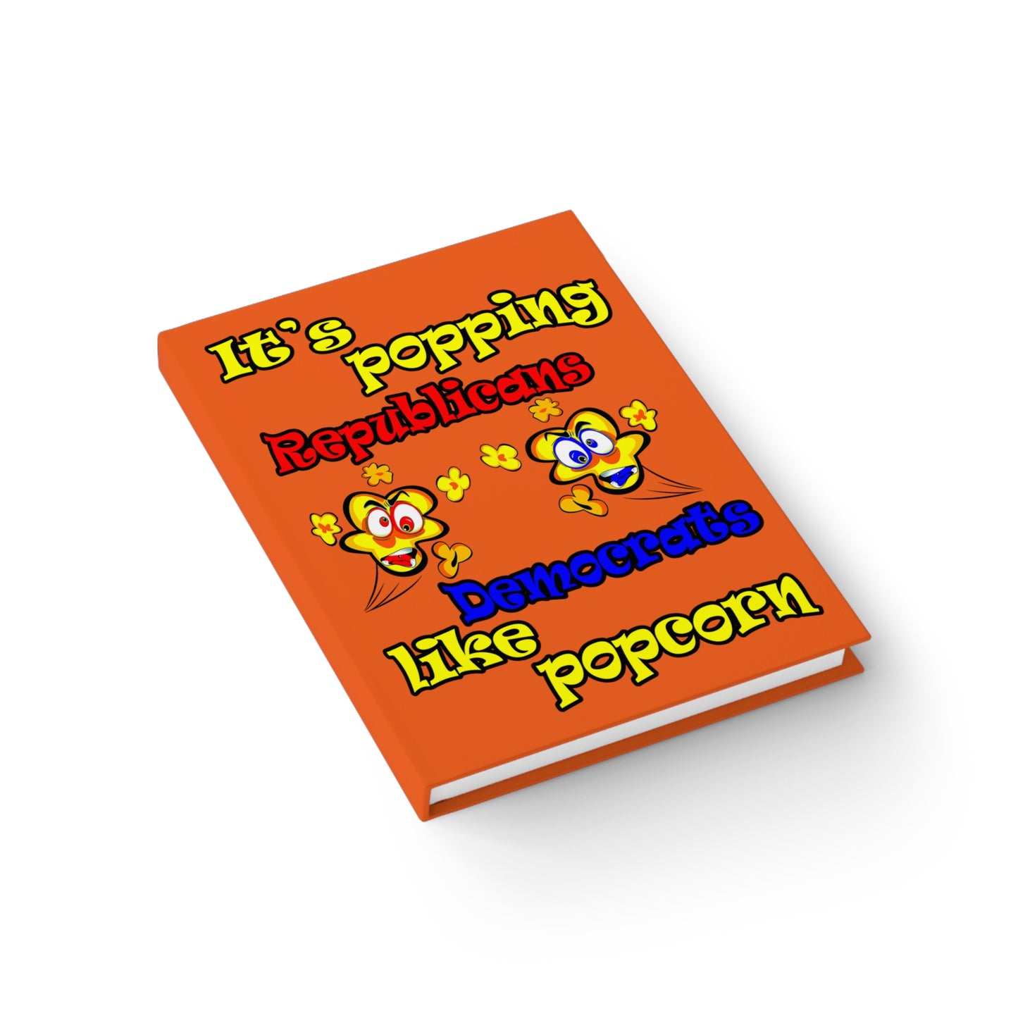popping like popcorn - journal-lined (orange)