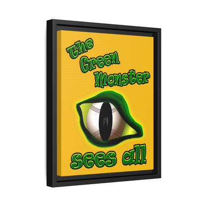 green monster - framed canvas art (yellow)