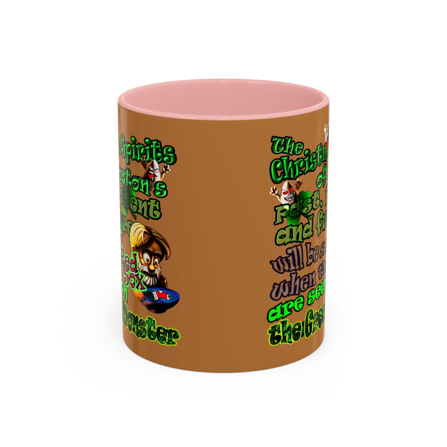christmas spirits of boston - Accent Mug (light brown)