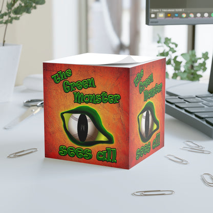 green monster - note cube (burnt orange)