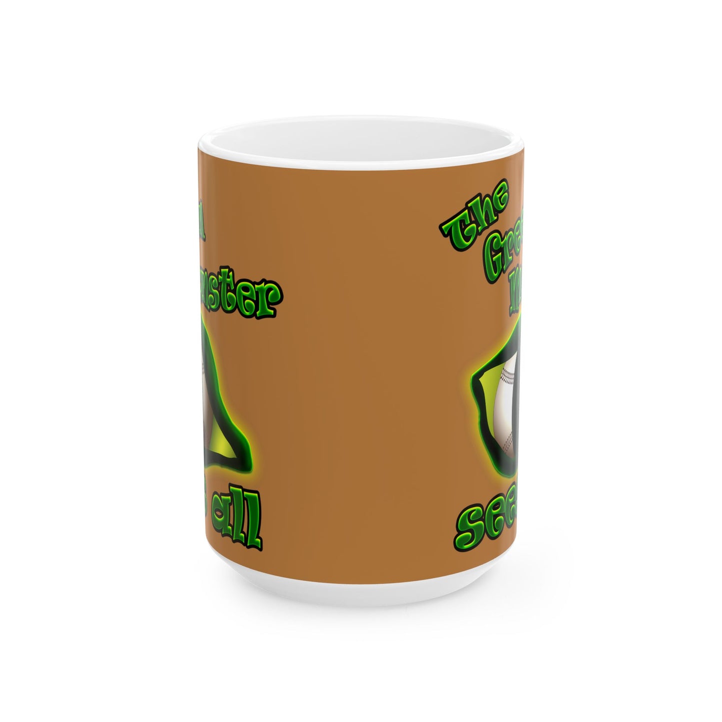 green monster - White Mug (light brown)
