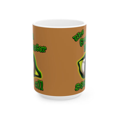 green monster - White Mug (light brown)