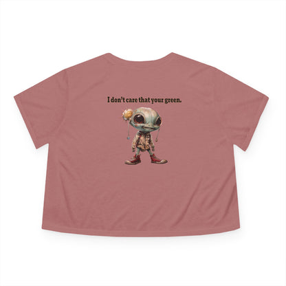 I don't care that your grey - Women's Flowy Cropped Tee