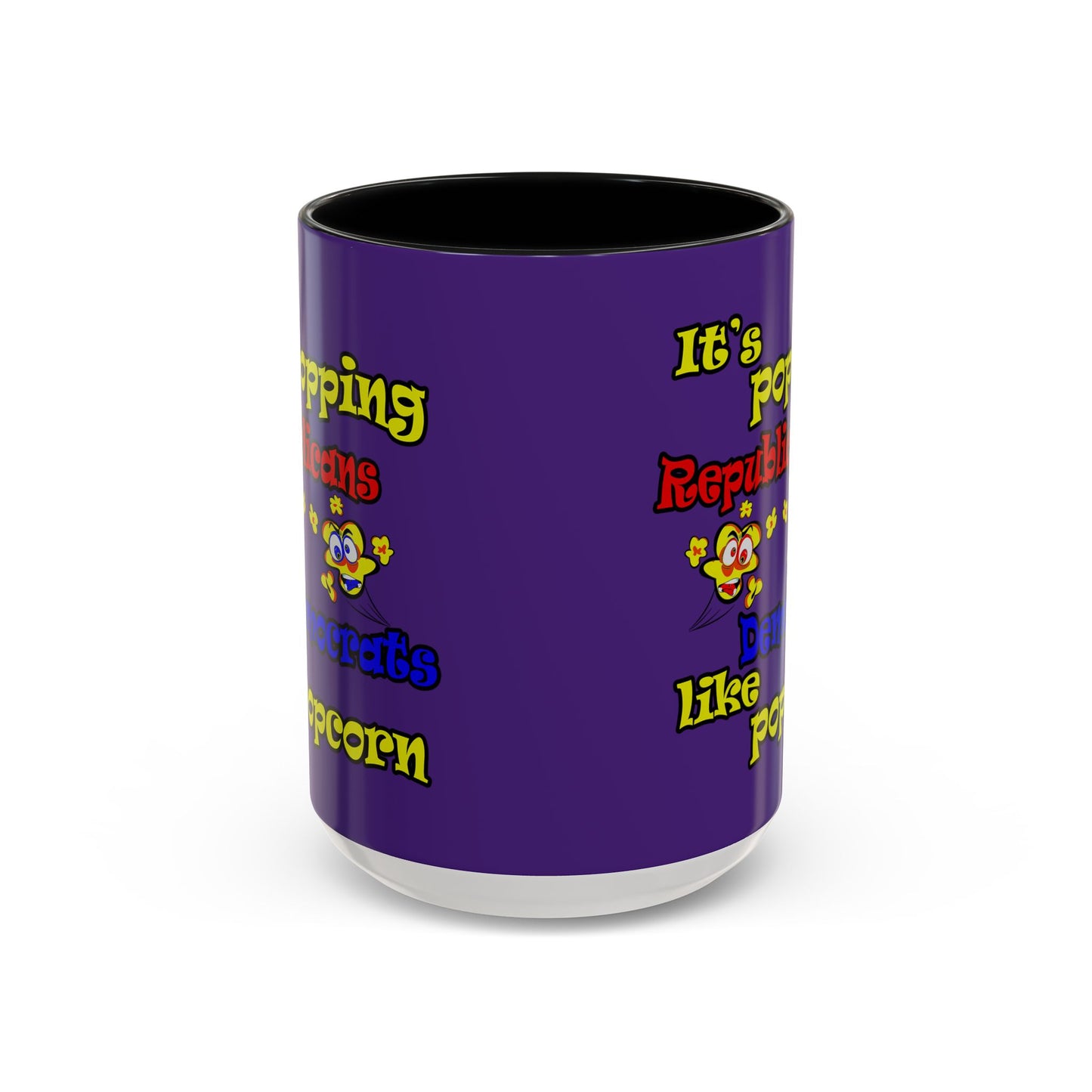 popping like popcorn - Accent Mug (purple)