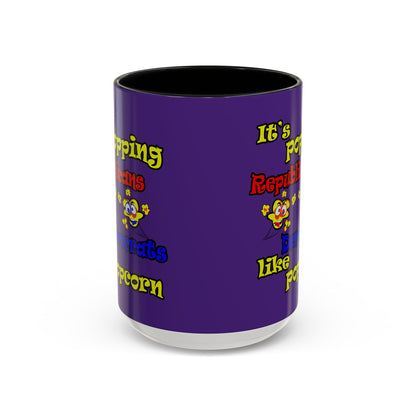 popping like popcorn - Accent Mug (purple)