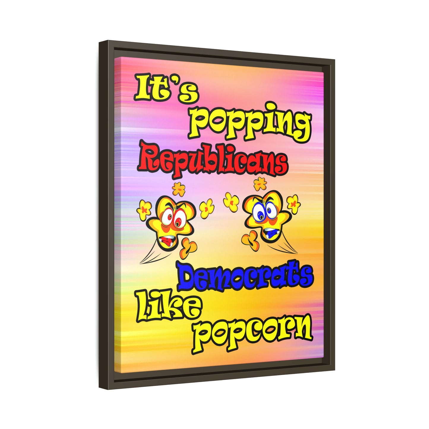 popping like popcorn - framed canvas art (color blur)