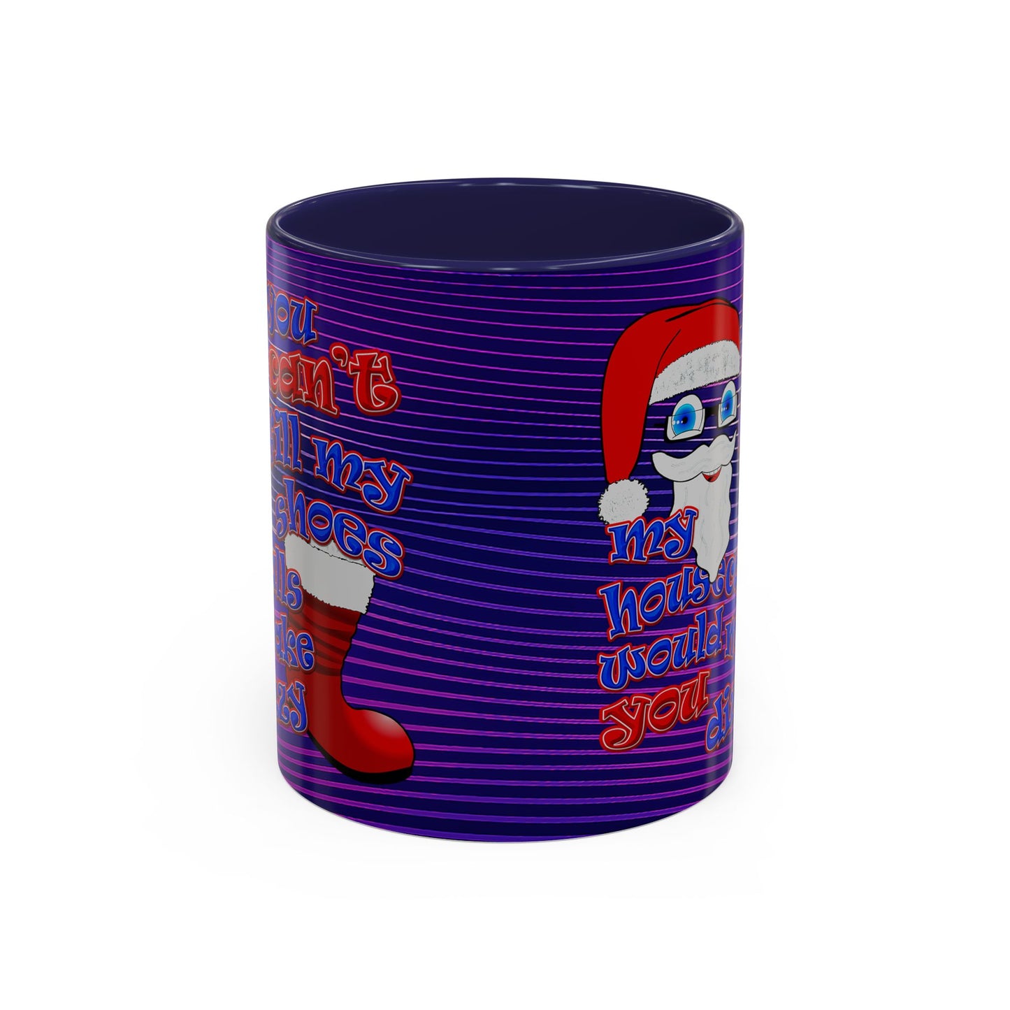 santa's shoes - Accent Mug (purple wave)