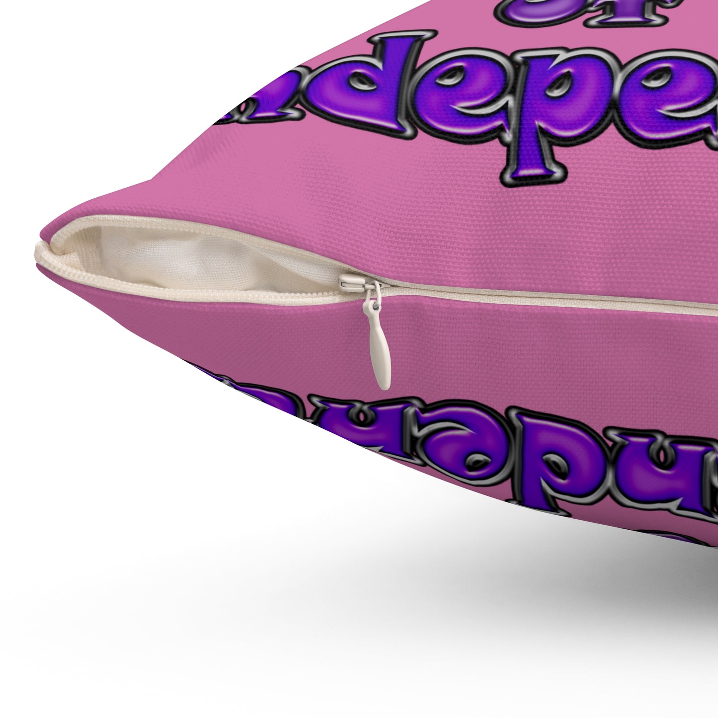 declaration of the independents - Spun Polyester Square Pillow - (light pink)