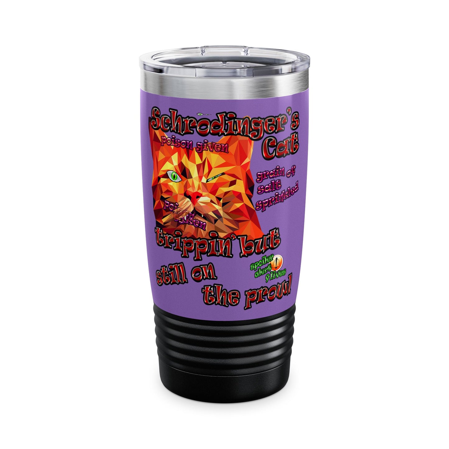 schrodinger's cat - Ringneck Tumbler, 20oz (light purple)
