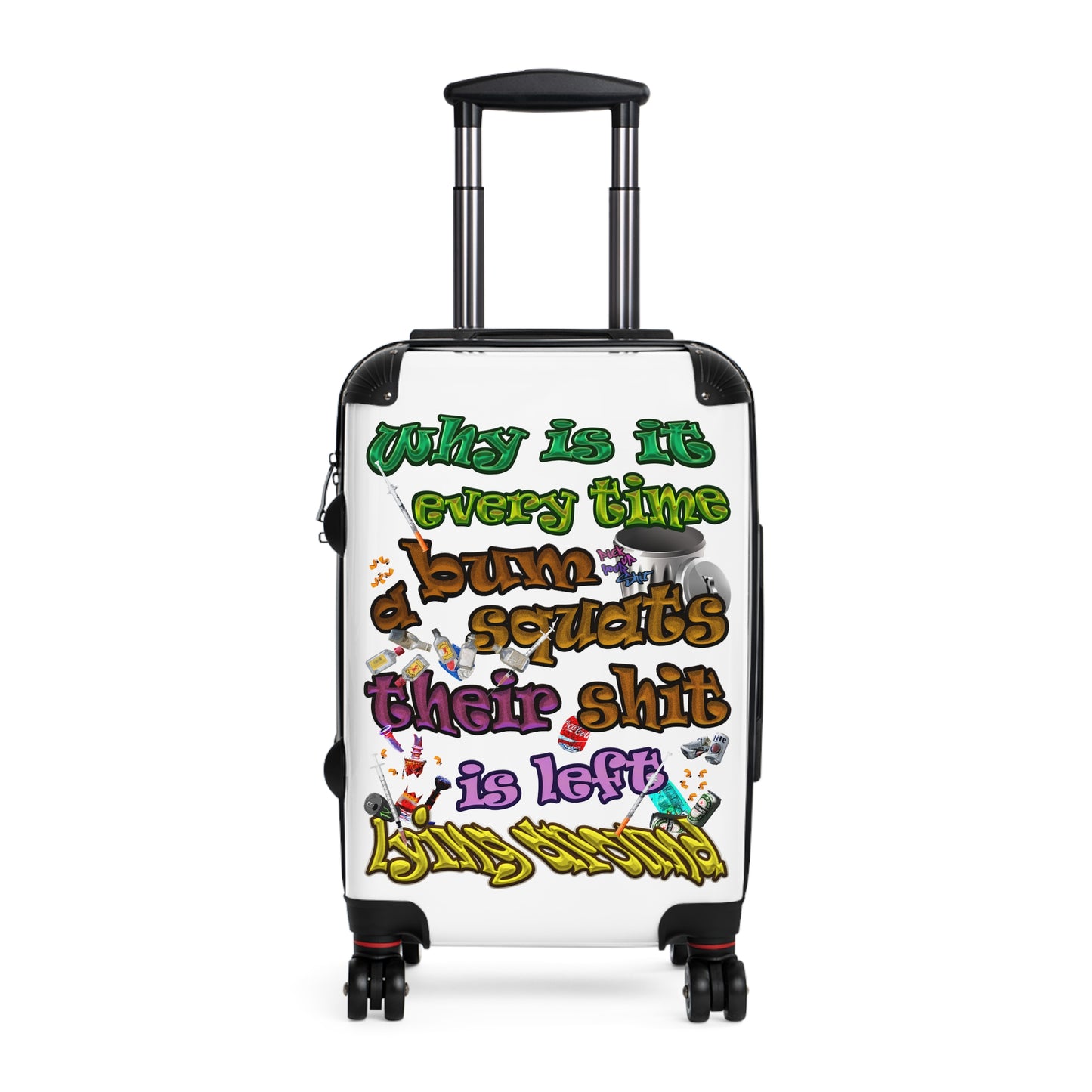 the bum's shit - Suitcase (white)