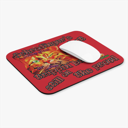 schrodinger's cat - Mouse Pad (Rectangle) (dark red)