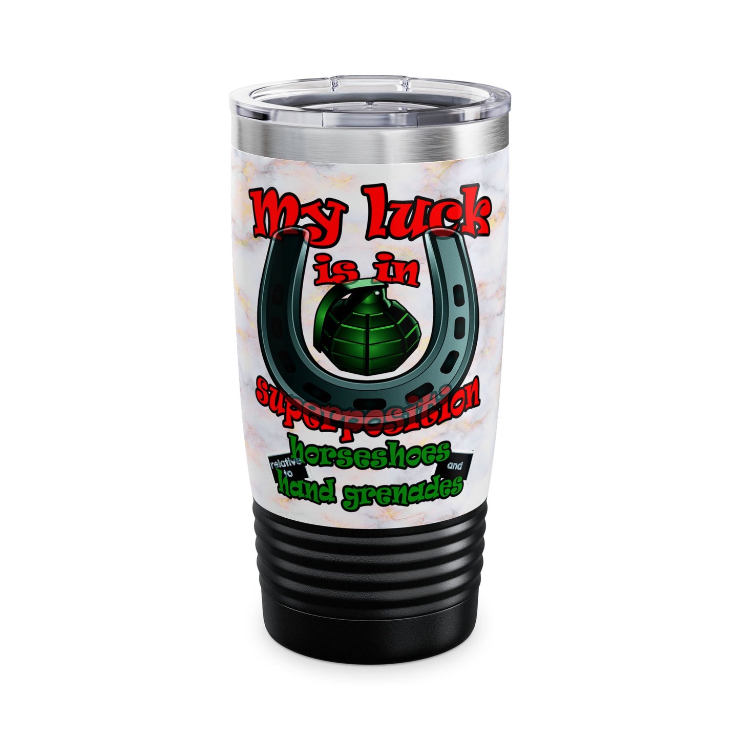 my luck - Ringneck Tumbler, 20oz (white marble)