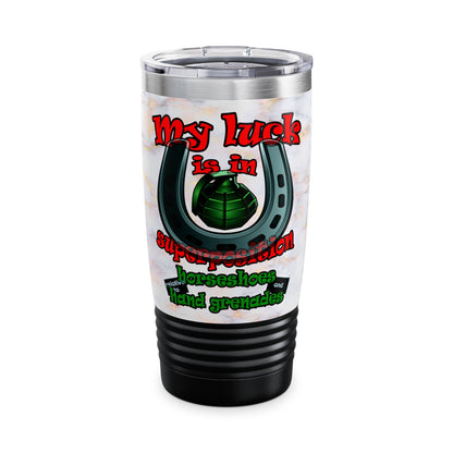 my luck - Ringneck Tumbler, 20oz (white marble)