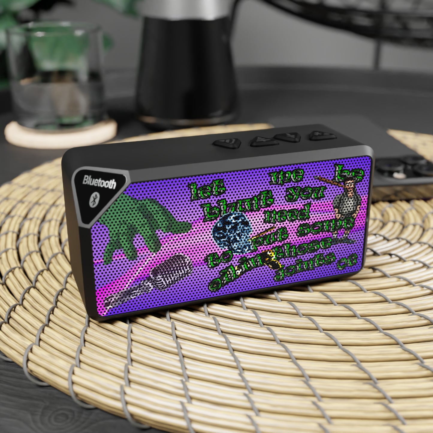 og - Jabba Bluetooth Speaker (purple-pink wave)