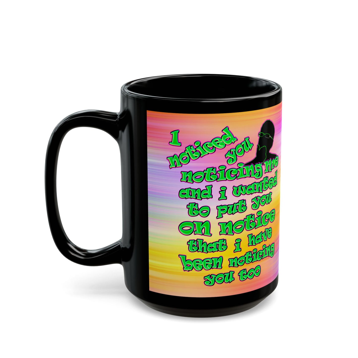 noticed you noticing - Black Mug (color blur)