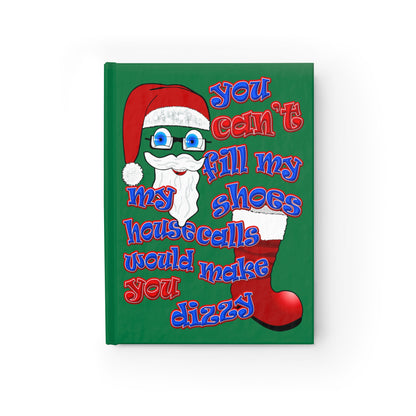 santa's shoes - journal-blank (dark green)