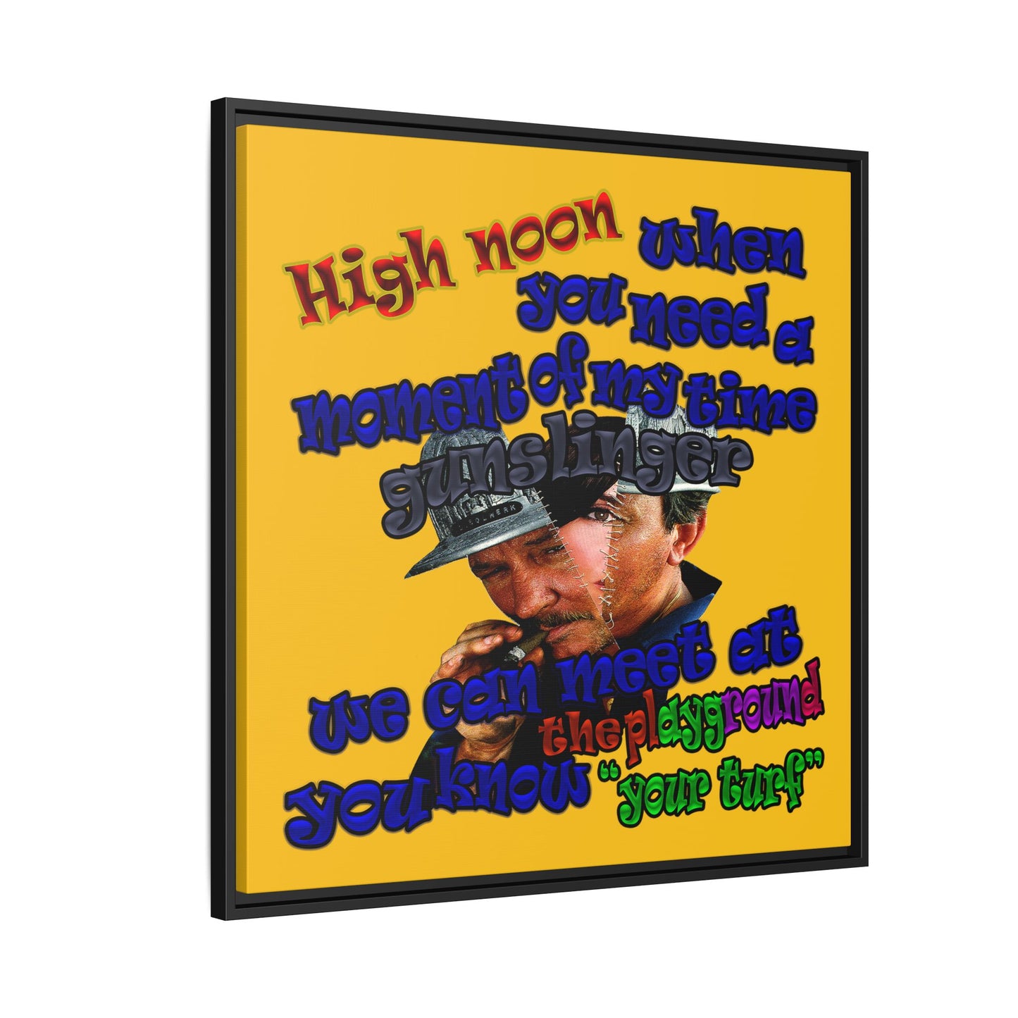 high noon - framed canvas art (yellow)