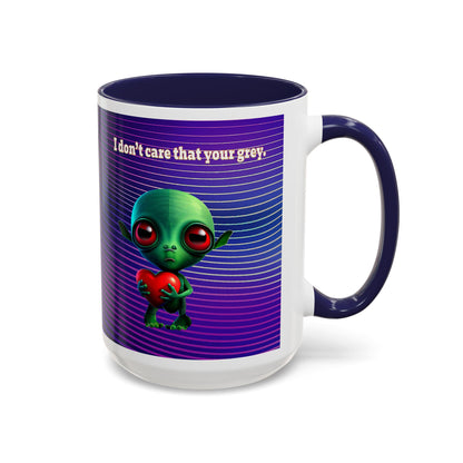 I don't care that your grey - Accent Mug (purple wave)