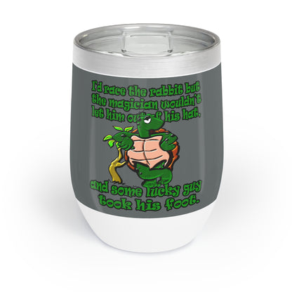 turtle race - Chill Wine Tumbler (dark grey)