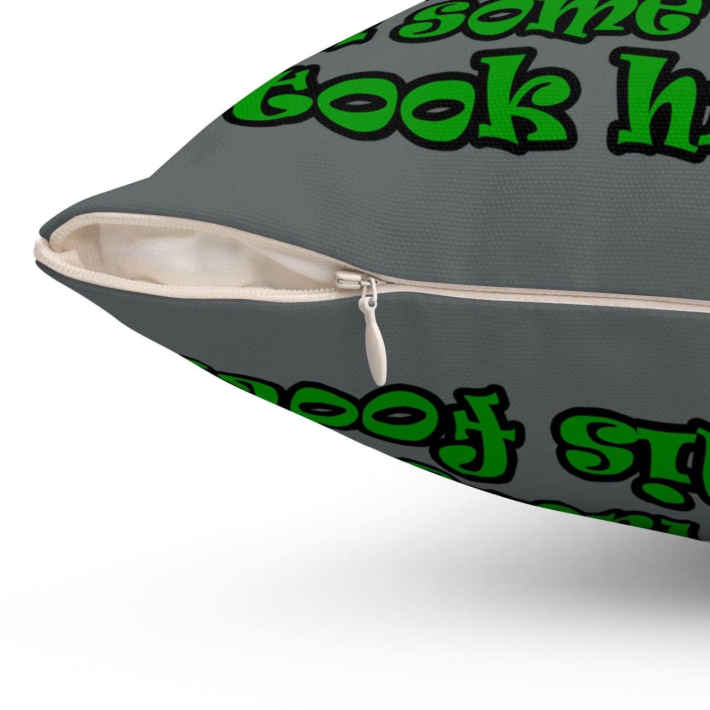 turtle race - Spun Polyester Square Pillow - (dark grey)