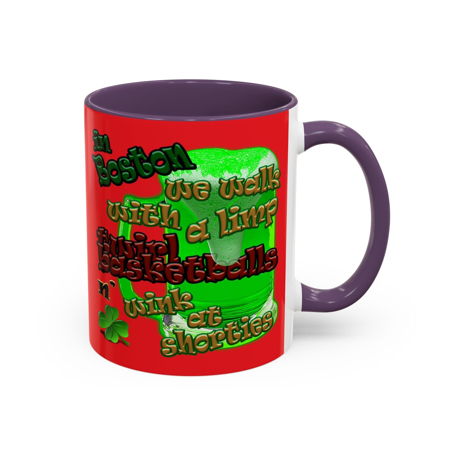 celtics logo - Accent Mug (red)