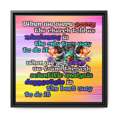 doggystyle - framed canvas art (color blur)