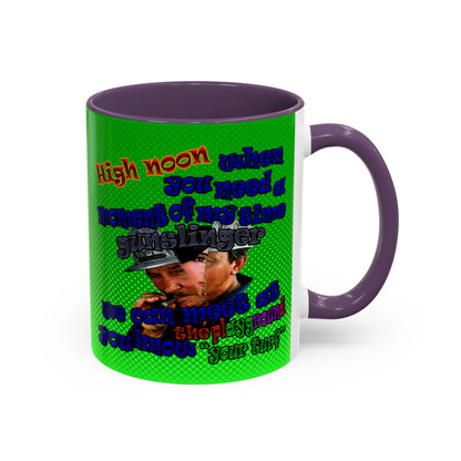 high noon - Accent Mug (logo green)